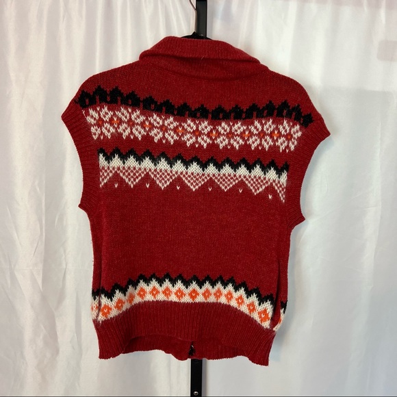 Free People Fair Isle Wool Mohair Blend Sweater Vest, size XS - Picture 6 of 7